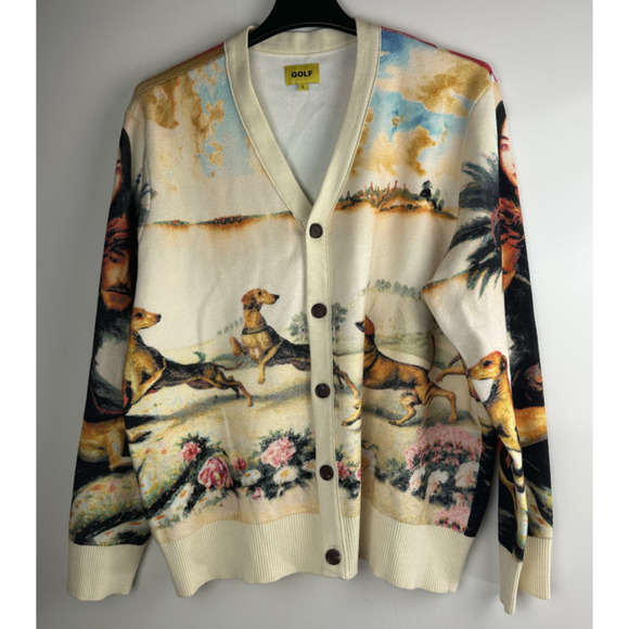 Golf Wang x Tyler the Creator Renaissance Cardigan Sweater Size Large RARE HTF - Picture 11 of 12